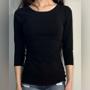 COPY - 3/4 sleeve top with ruched sides